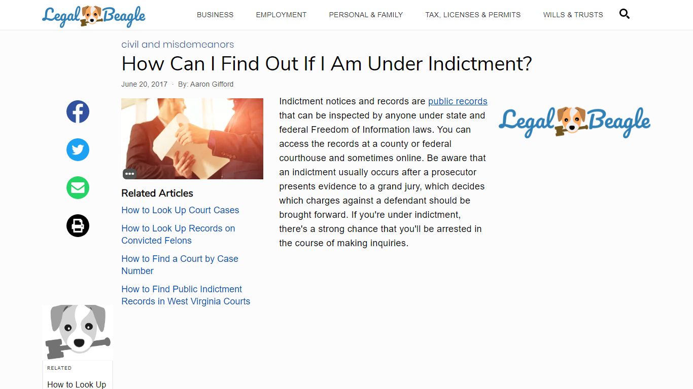 How Can I Find Out If I Am Under Indictment? | Legal Beagle