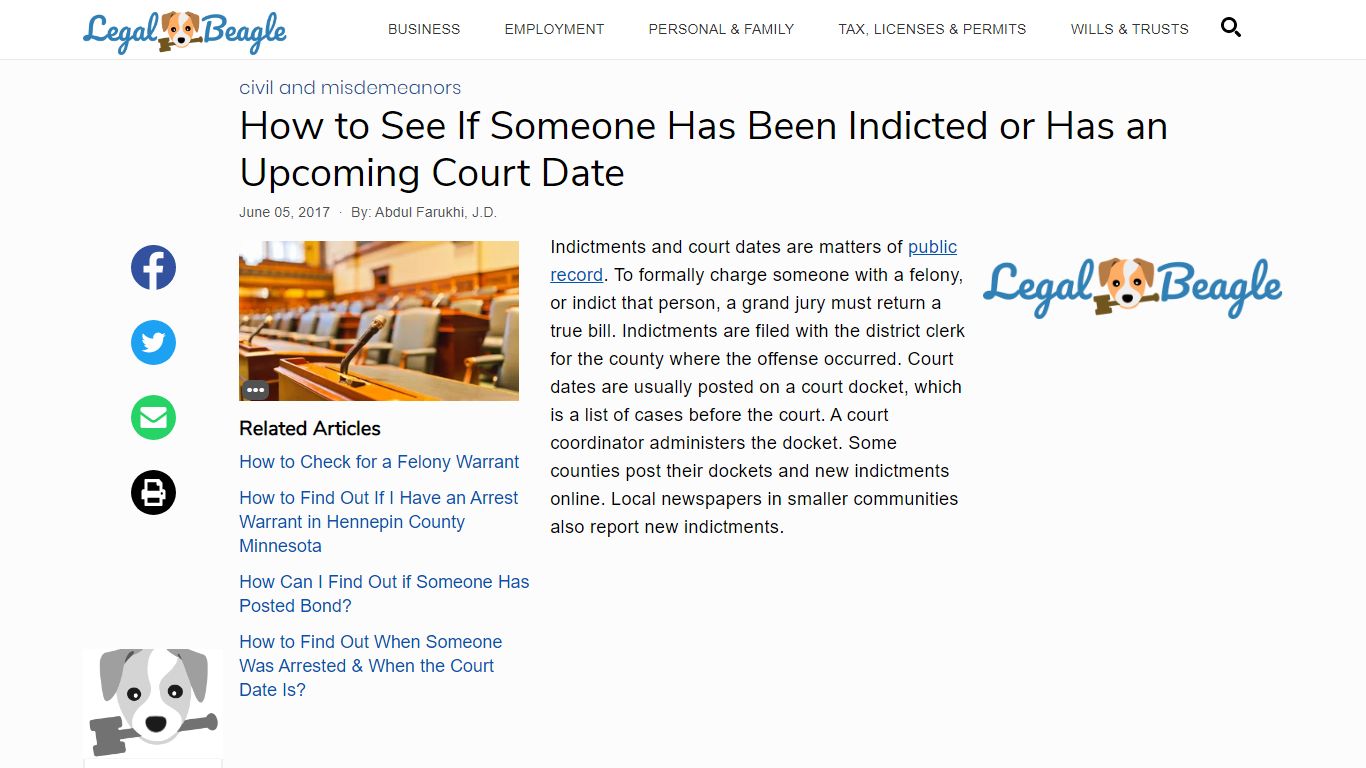 How to See If Someone Has Been Indicted or Has an Upcoming Court Date